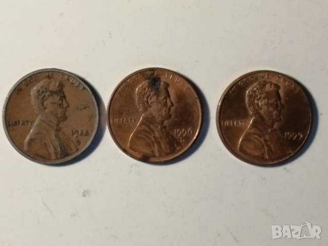 1 американски цент от различни години , снимка 5 - Нумизматика и бонистика - 53212565