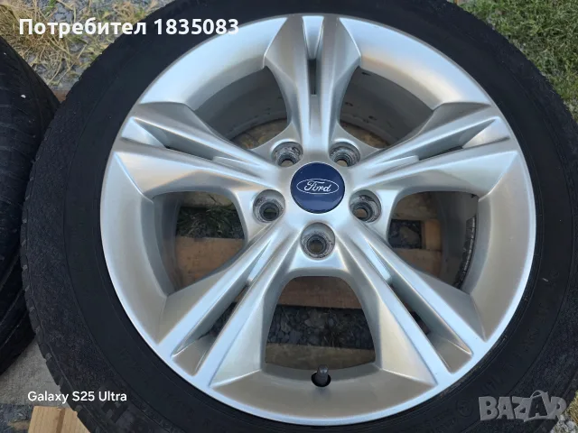 Лети джанти 16ки 5х108 Ford + летни гуми 205/55/16 Barum, снимка 7 - Гуми и джанти - 55797680