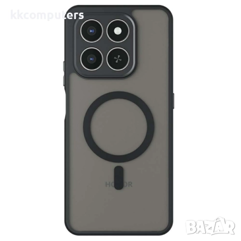 Магнитен Калъф (PC + TPU) за Honor X7d / 400 Smart- MagSafe, Вкл. Протектор, Черен (матов), снимка 2 - Калъфи, кейсове - 52466615