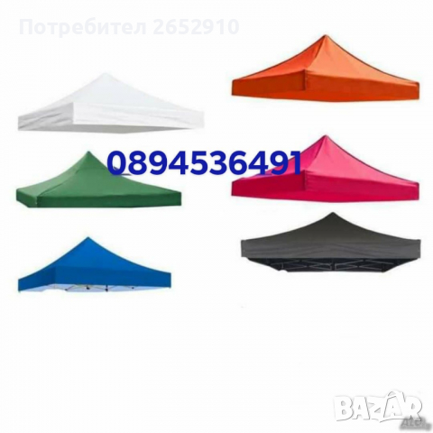 Гумирани, непромокаеми платнища и страници за сгъваеми шатри2х2, 3х3, 2х4, 3х4,5 3х6м.Цена15лв/7,67€, снимка 4 - Други - 36576953