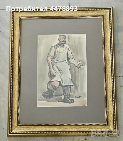 Картина Илия Петров ( 1903-1975), снимка 4 - Антикварни и старинни предмети - 54189620