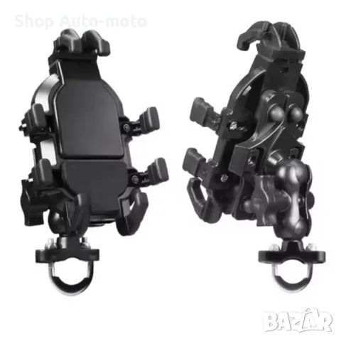 Поставка за телефон Automat, Мото и вело, От 4.7 до 7.1 inch, Черен