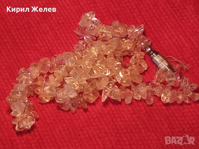 СТАРО СКЪПОЦЕННО ИСКРЯЩО РЕТРО АРТ КОЛИЕ НАТУРАЛЕН ПЛАНИНСКИ КРИСТАЛ РЪЧНО НИЗАН НАКИТ 34637, снимка 3 - Антикварни и старинни предмети - 39201584