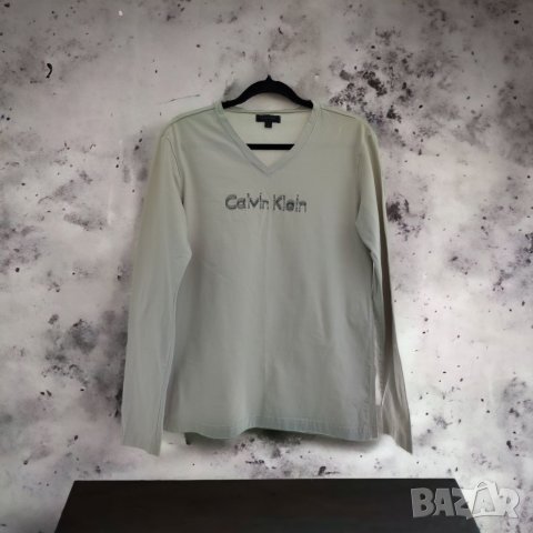 Calvin Klein дамска блуза с дълъг ръкав, Л/L размер с бродерия 
