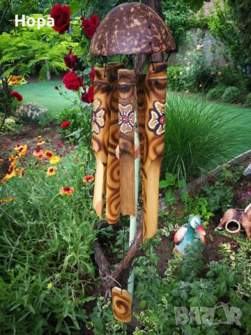 Вятърен звънец от дърво Кокос , снимка 5 - Градински мебели, декорация  - 39918624