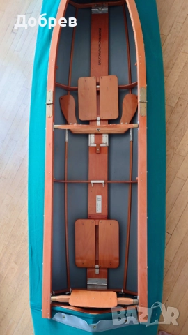 Туристически каяк Kolibri двуместен, зелен, с 2 гребла. Разглобяем. НОВ, снимка 3 - Водни спортове - 51563330
