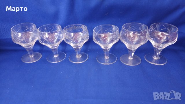 Кристални чаши за концентрат, столче, ръчна гравюра - 6 бр, снимка 3 - Чаши - 42234691