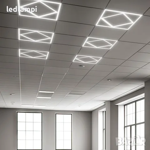 LED Панел-Рамка 64W Квадрат 595x595mm 6500K, снимка 7 - Лед осветление - 56002740