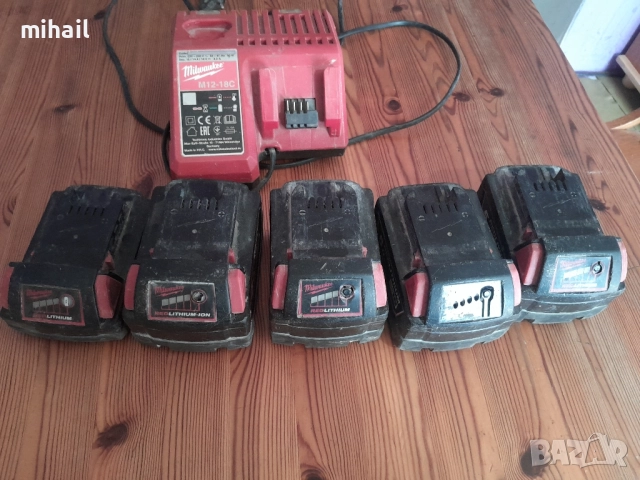 зарядно за milwaukee m12 m18 и батерии , снимка 2 - Други инструменти - 52234050