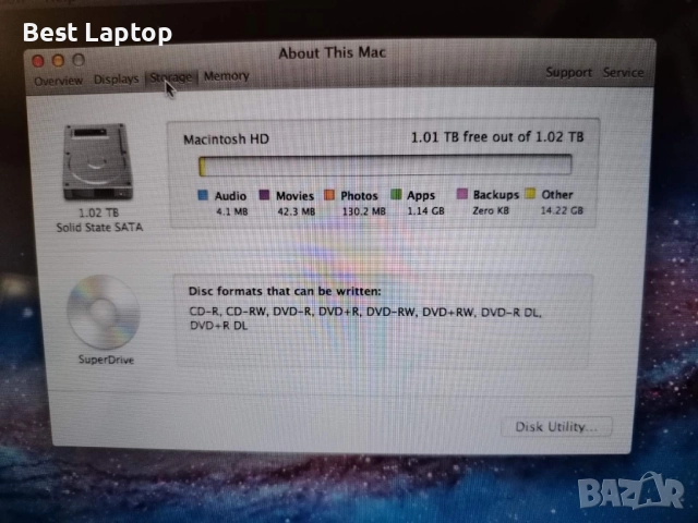 MacBook Pro i5 8gb ram 1tb ssd 13.3”  лаптоп laptop, снимка 7 - Лаптопи за дома - 51471068