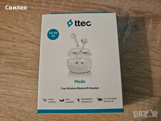 Безжични Bluetooth 5.3 слушалки TTEC Mode TWS