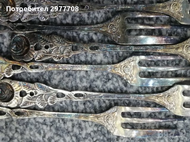Немски сребърни вилички, снимка 4 - Други ценни предмети - 36927237