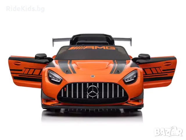 Mercedes-Benz GT3 AMG 12V - Детска акумулаторна кола, Оранжев, EVA гуми, снимка 2 - Детски велосипеди, триколки и коли - 49731857