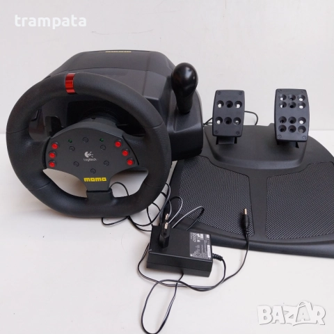 НАЙ ДОБРАТА ОФЕРТА Волан с педали Logitech MOMO Racing Force , снимка 2 - Аксесоари - 52705694