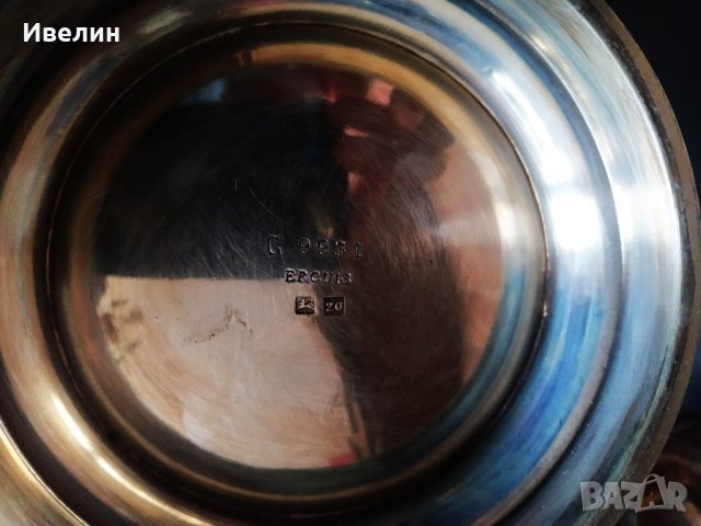 посребрена викторианска захарница, снимка 7 - Антикварни и старинни предмети - 30864100