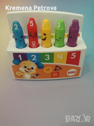 Fisher Price играчки - столче, автобус, таблет, кученаца, ябълка, гърне, динозавър, снимка 9 - Образователни игри - 55886803