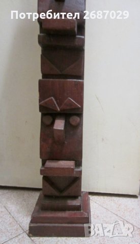 Дърворезба тотем голяма дървена фигура статуя, снимка 3 - Статуетки - 30129187