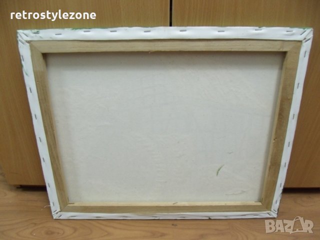 № 5849 стара картина   - масло,платно  - размер 50 / 40 см , снимка 5 - Други ценни предмети - 35188453