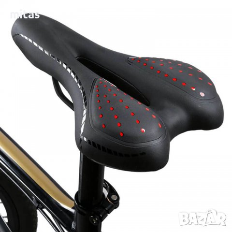 Универсална силиконова седалка за колело / велосипед, черна с червено, снимка 3 - Части за велосипеди - 37808199