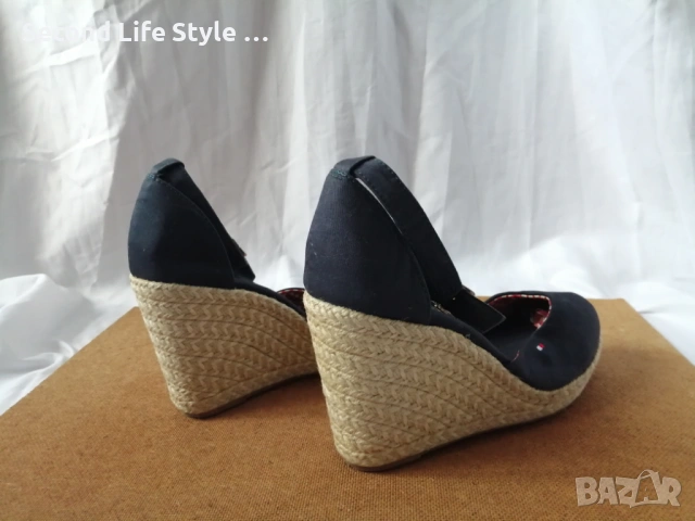 № 38 Tommy Hilfiger оригинални дамски еспадрили сандали на платформа, естествена кожа, снимка 9 - Сандали - 53111577