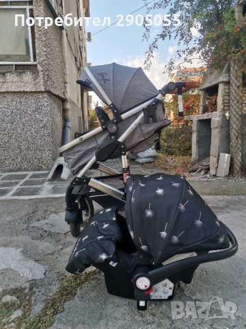 Бебешка количка Мони Гала с кошче за кола, снимка 1 - Детски колички - 42784193