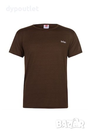 Мъжка оригинална тениска Lee Cooper Basic Tee, цвят - кафяв, размери - S, M и XL. 