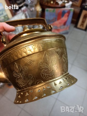 БРОНЗОВ ЧАЙНИК МАСИВЕН АНТИКВАРЕН , снимка 6 - Други ценни предмети - 40359183