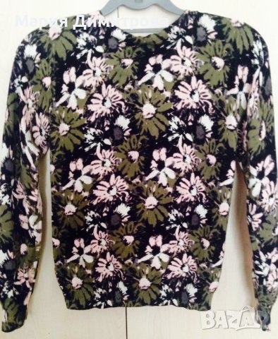 Жилетка рипс с флорални мотиви 100% памук, снимка 7 - Жилетки - 39197148