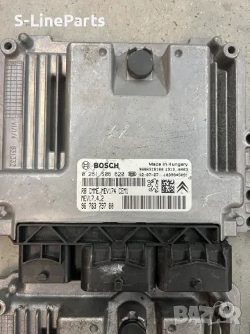 Компютър двигател ECU BOSCH MEV17.4.2 Peugeot Citroen 9676379780 9675495080 9678495980, снимка 2 - Части - 49493246