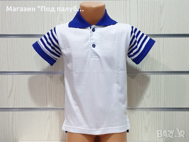 Нова детска спортно-елегантна блуза в бяло с яка от 1 годинка до 8 години, снимка 4 - Детски ризи - 30326210