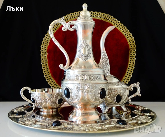 Посребрена медна каничка,чаша. , снимка 9 - Антикварни и старинни предмети - 51781247