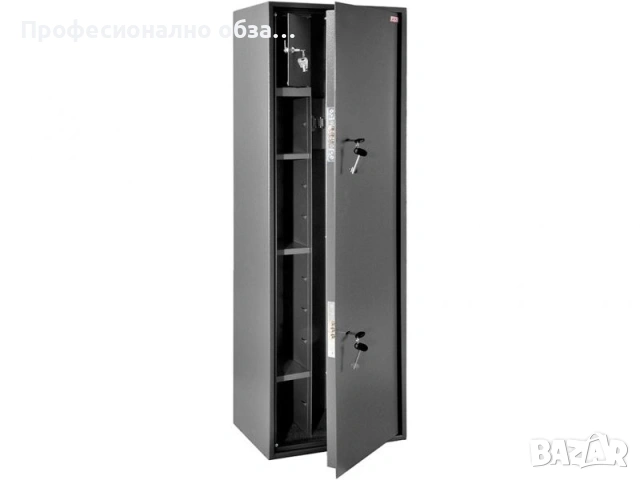 Функционална здрава каса 2 мм. за 2 броя оръжие до 120 см. с рафтове и касово отделение , снимка 2 - Оборудване и аксесоари за оръжия - 54233984