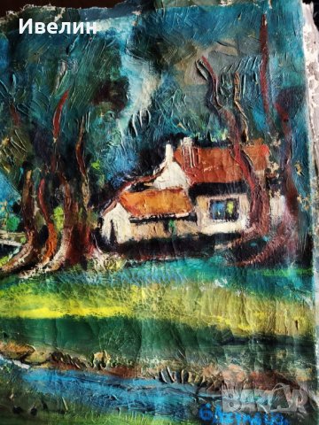 стара картина-пейзаж, снимка 5 - Картини - 29516283