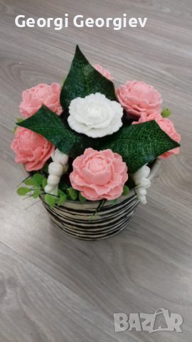 Ароматни цветя от глицеринов сапун , снимка 6 - Изкуствени цветя - 39598234