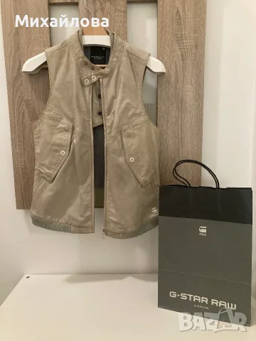 G-Star Raw, Кожен елек, размер М, снимка 4 - Елеци - 56256020