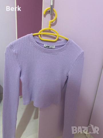 ЧИСТО НОВА! Дамска Блуза Лилава!, снимка 1 - Блузи с дълъг ръкав и пуловери - 44624369