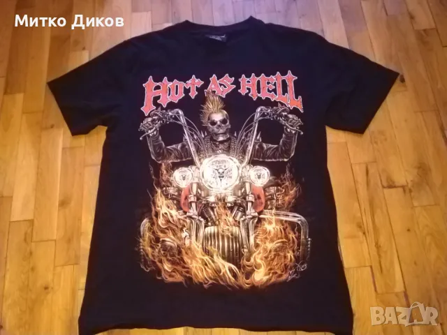 Hot As Hell Rock Hand маркова рокаджийска тениска размер С-М