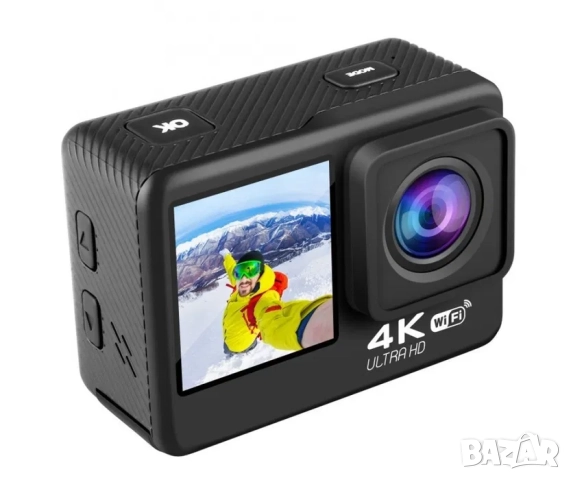 Wifi Екшън камера, водоустойчива 4к спортна боди камера за видеозаписи, снимка 9 - Камери - 52288461