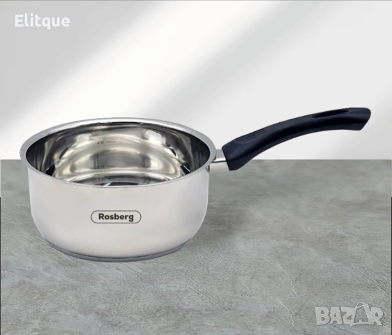 Касерола Rosberg ,14/18/20 см,  Бакелитена дръжка, Инокс