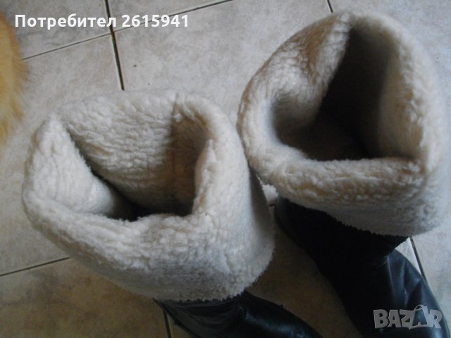 №37-Дамски Зимни Високи Ботуши-Кожа-С Вълна Вътре-Български-Ползвани-LEMAX, снимка 15 - Дамски ботуши - 35567173