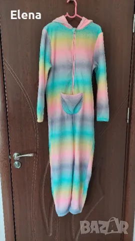 Гащеризон ватиран за дома за момиче Единорог H&M 134-140 р , снимка 11 - Детски комплекти - 49110073