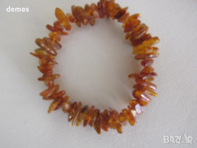 Гривна от суров балтийски кехлибар-чипс, снимка 3 - Колиета, медальони, синджири - 43454634