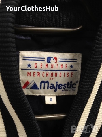 Majestic Athletic Vintage 90s Mickey Mantle MLB NY Yankees S size Бомбър тънко яке, снимка 6 - Якета - 52965839