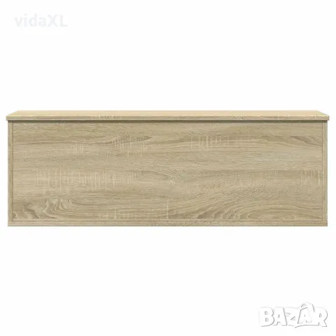 vidaXL Кутия за съхранение дъб сонома 102x35x35 см инженерно дърво, снимка 4 - Скринове - 56148203