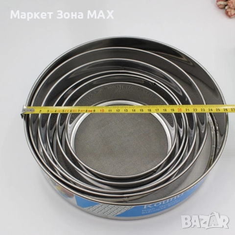 Комплект от 6 броя Сита за пресяване от неръждаема стомана, снимка 2 - Други - 52872027