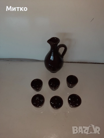 Ретро керамични Битови сервизи за ракия, снимка 3 - Сервизи - 52860811