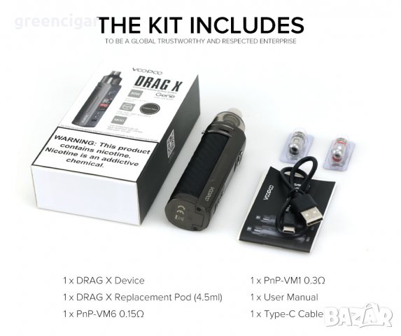VooPoo Drag X Pod Mod Kit, снимка 5 - Електронни цигари - 29843787
