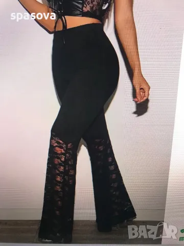 Елегантен панталон/ клин с дантела S нов, снимка 4 - Панталони - 49461946