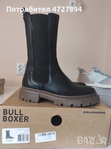 Боти естествена кожа Bullboxer номер 37 ,като нови, снимка 2 - Дамски боти - 53351955