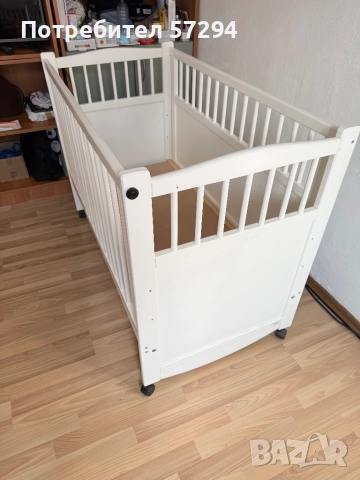 Дървено детско креватче Арбор -120/60см + матрак, снимка 5 - Бебешки легла и матраци - 52914032